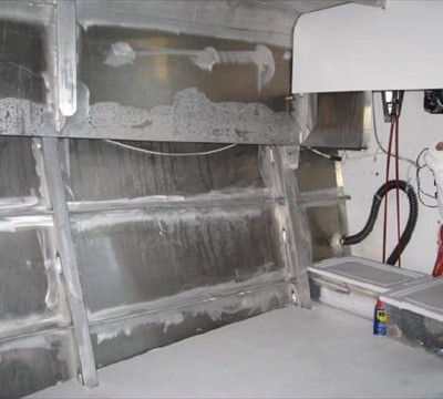 side wall of forward cabin