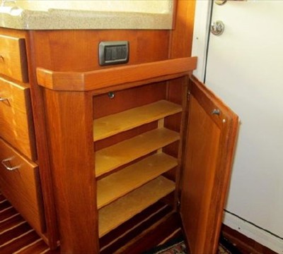 custom-built cabinet aft galley