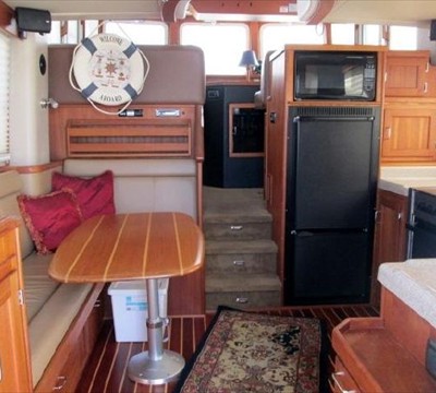 view forward from entrance door in cockpit
