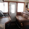 starboard settee in pilothouse, seat adjusts forward