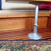 storage under settee, table lowers to allow berth to come out