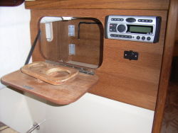 Storage compartments & stereo