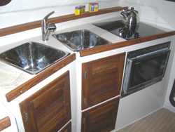 Convection oven & microwave in galley