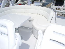 Lots of comfortable seating on bridge