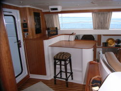 Nav station w/ electrical panel to left
