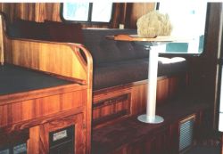 Settee in pilot house