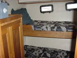 Roomy bunk beds in guest room